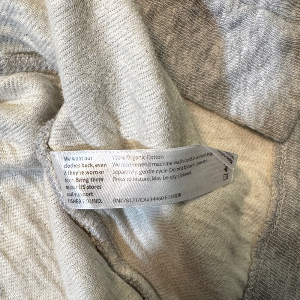 Eileen Fisher womens 2X gray solid organic cotton open front hoodie - Picture 3 of 4